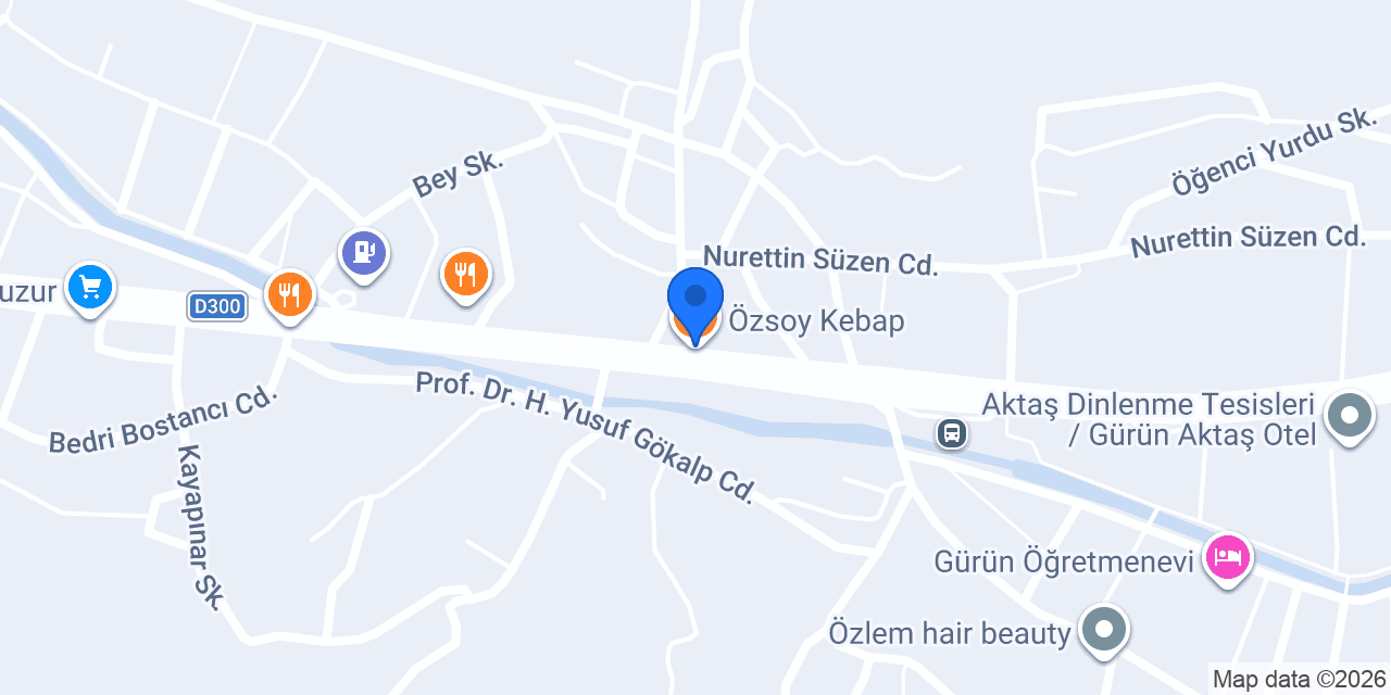 Özsoy Kebap konumu
