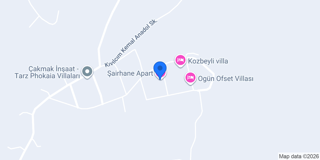 Şairhane Apart konumu