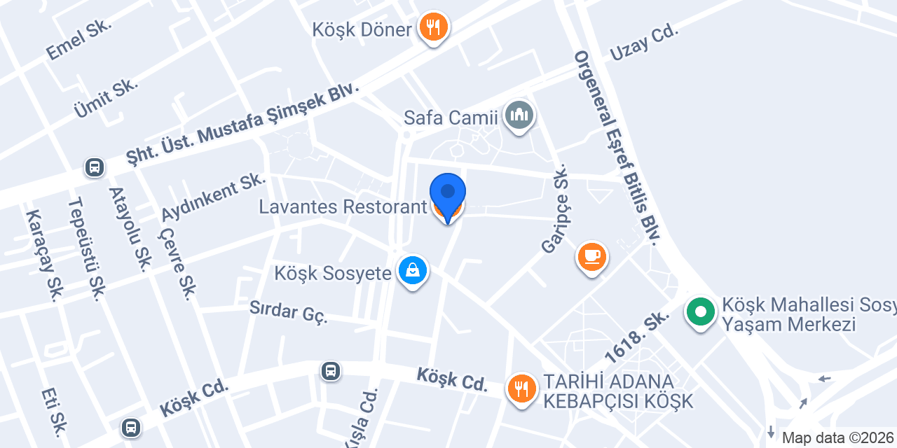 Lavantes Restorant konumu