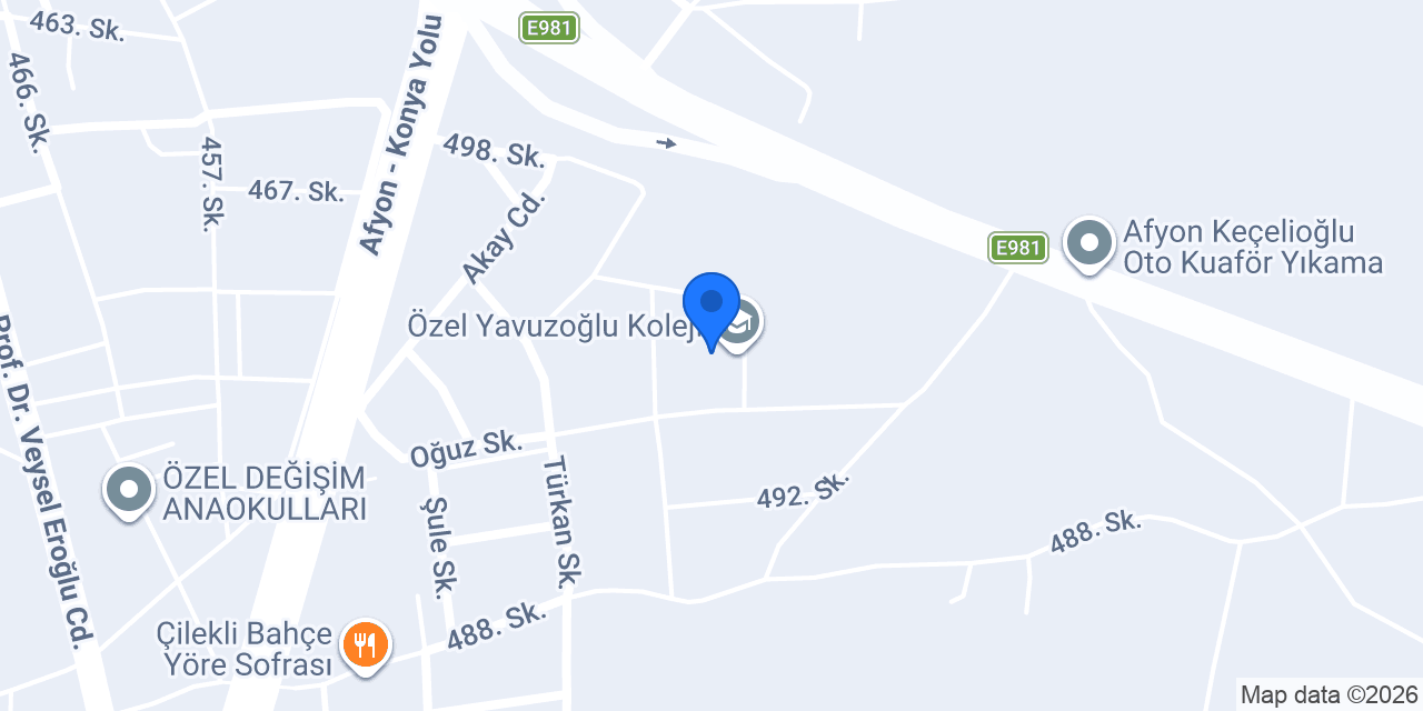 Özel Yavuzoğlu Koleji konumu