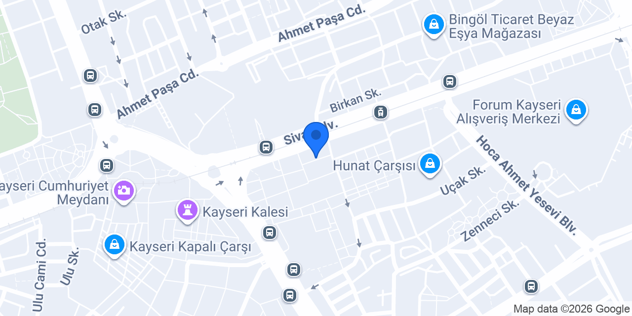 PTT Kayseri Şubesi konumu