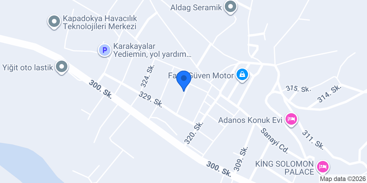 Kapadokya Lider Çömlek konumu
