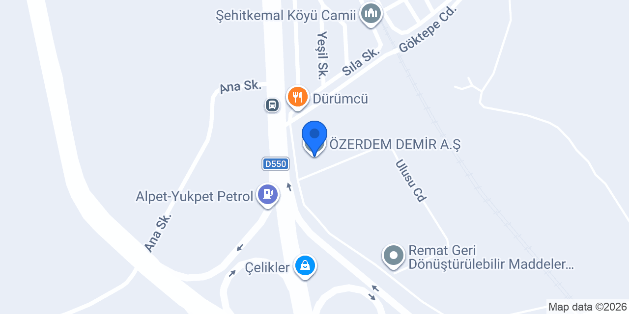 ÖZERDEM DEMİR A.Ş. konumu