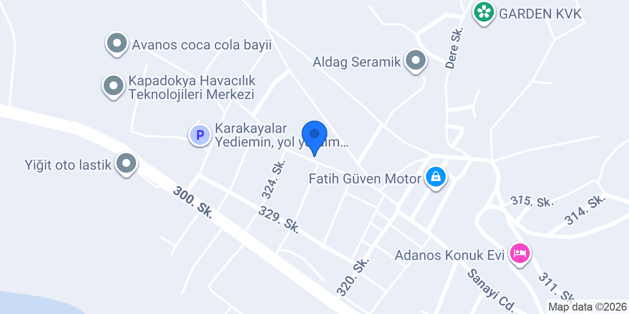 Koza Çini Seramik konumu