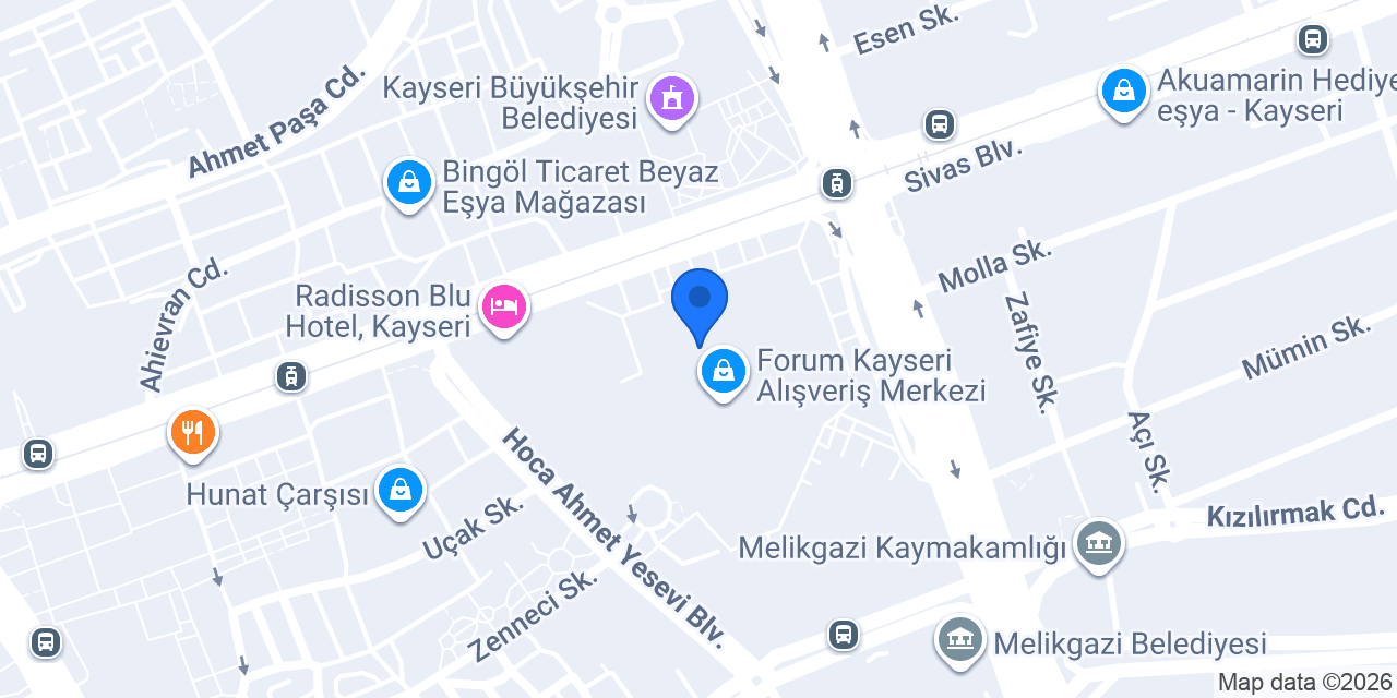 Mutlu Optik konumu