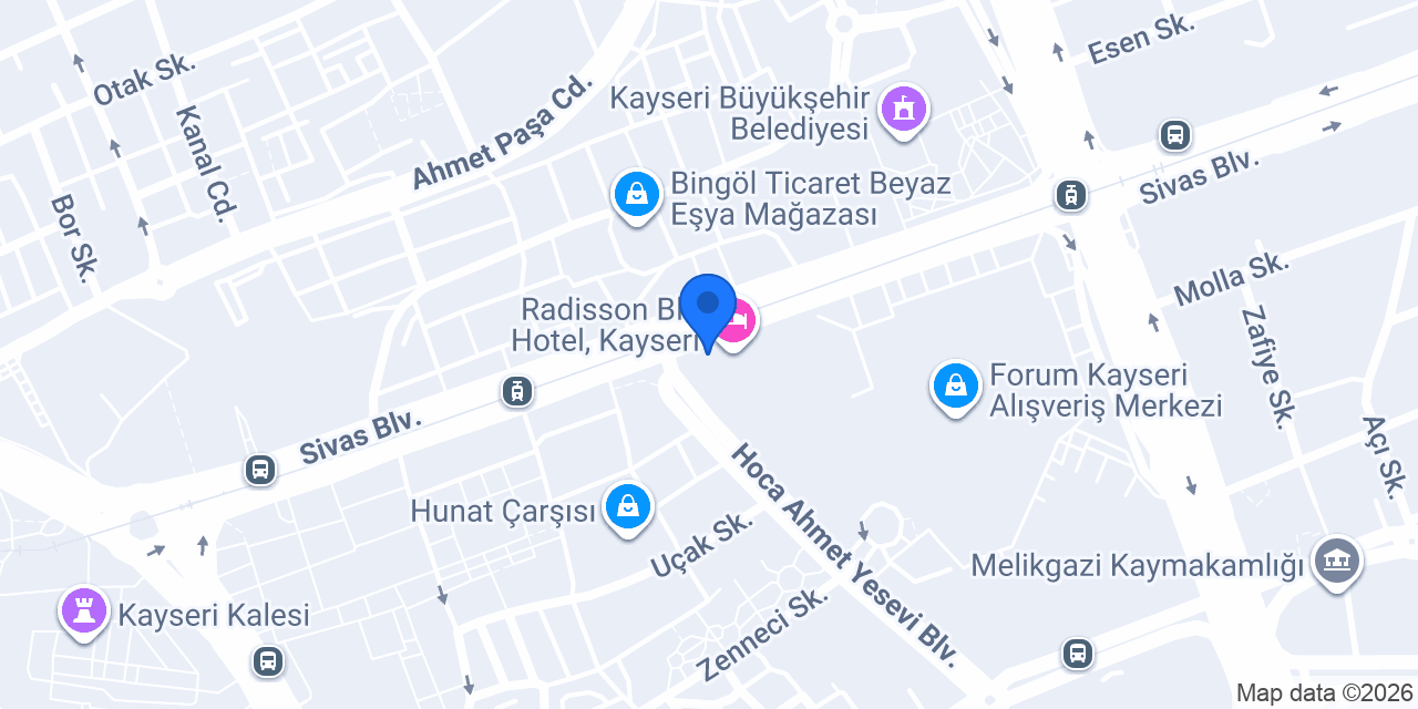 KAYSERİ BAHÇE DUVARI konumu