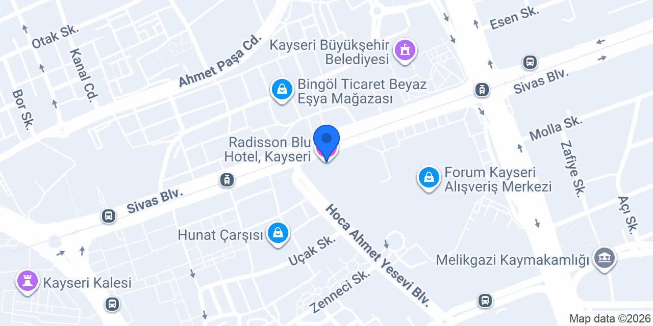 Radisson Blu Hotel, Kayseri konumu