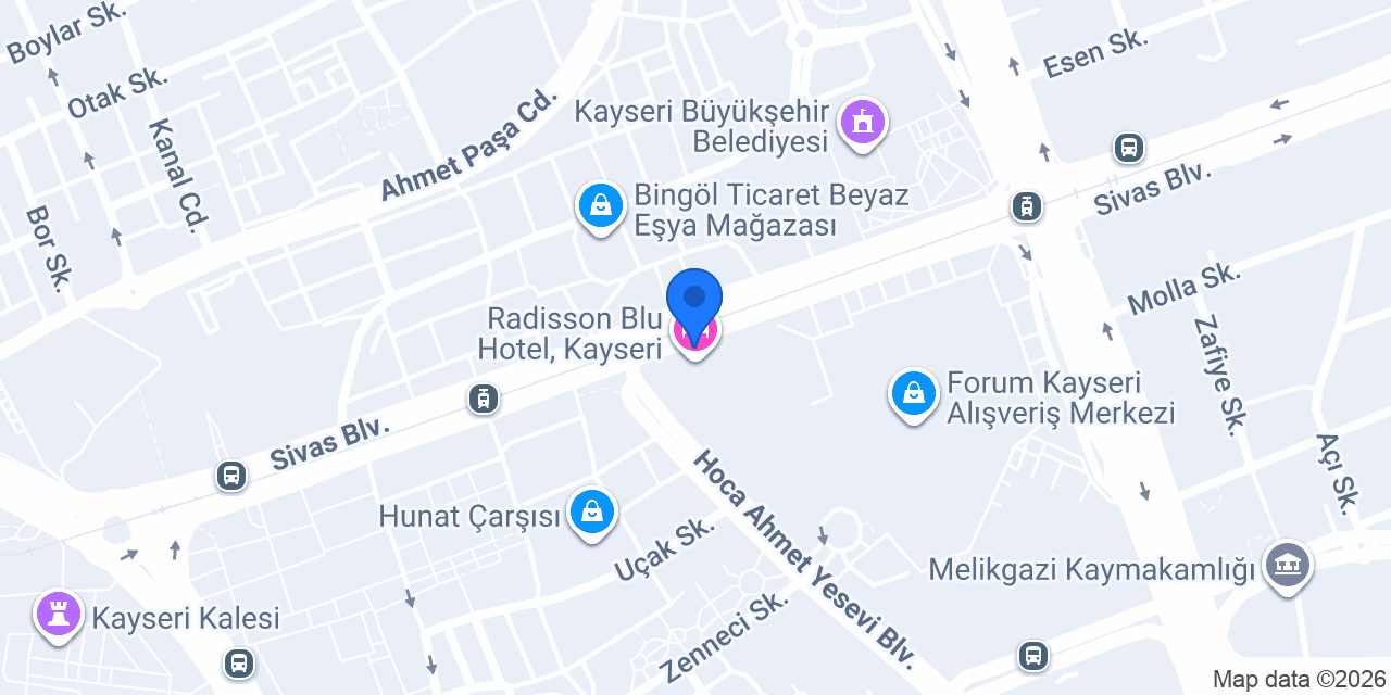Kronotrop Kayseri Radisson konumu