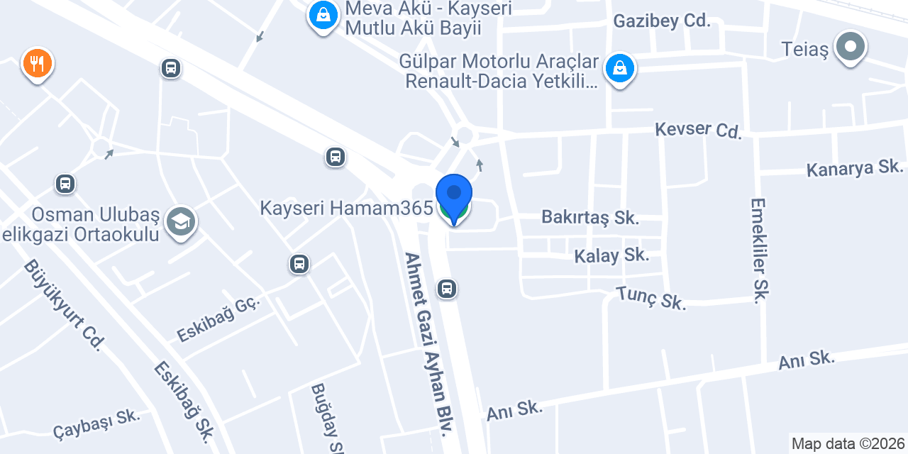Kayseri Hamam365 konumu
