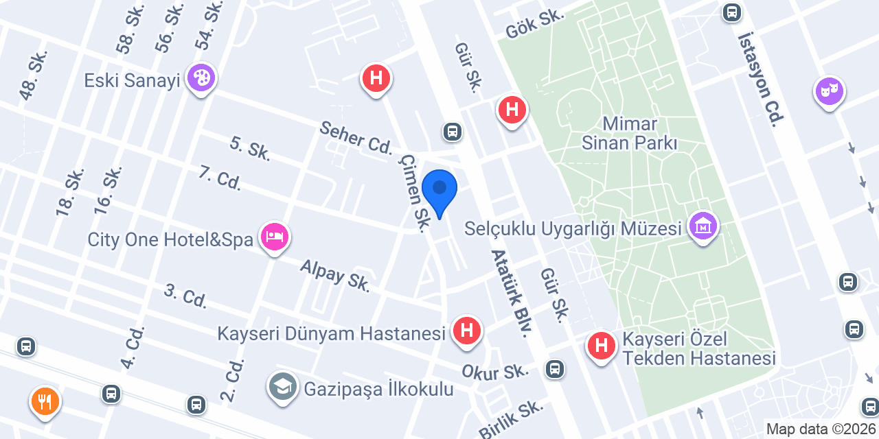Kayseri Manuel Terapi & Gtos Terapi & Fizyoterapi konumu