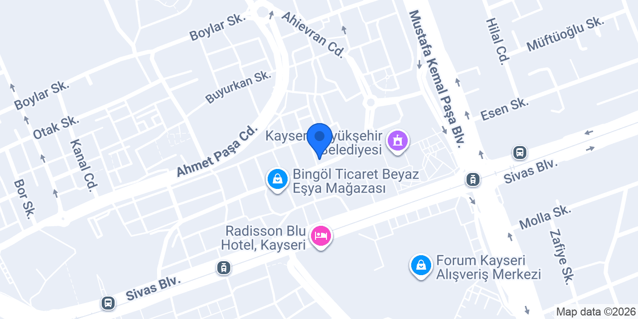 ERCİYES KİTABEVLERİ konumu