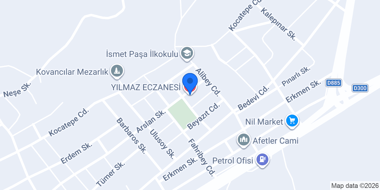 YILMAZ ECZANESİ konumu