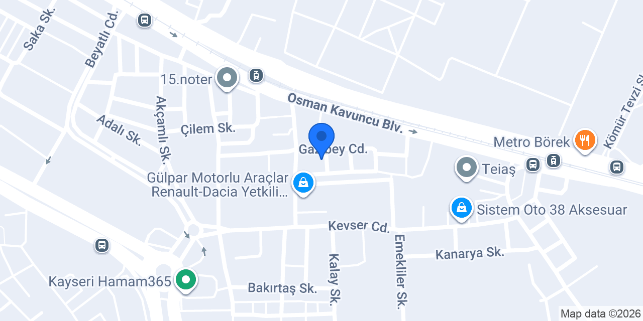 Çelya Çelik Eşya konumu