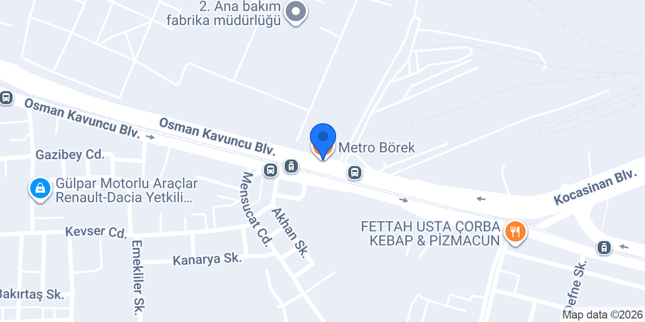 Metro Börek konumu