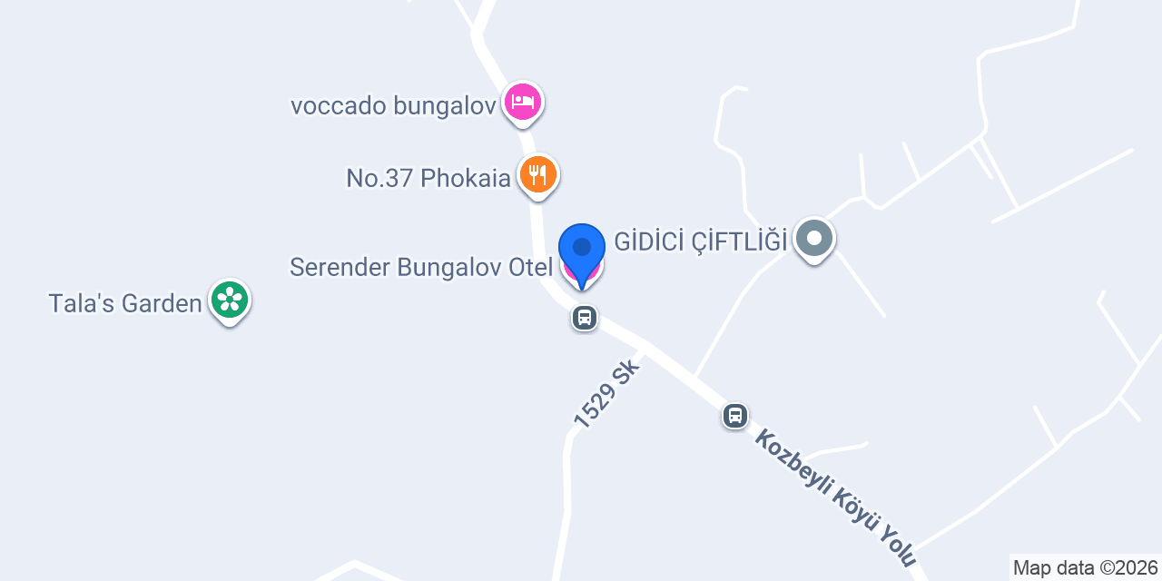 Serender Bungalov Otel konumu
