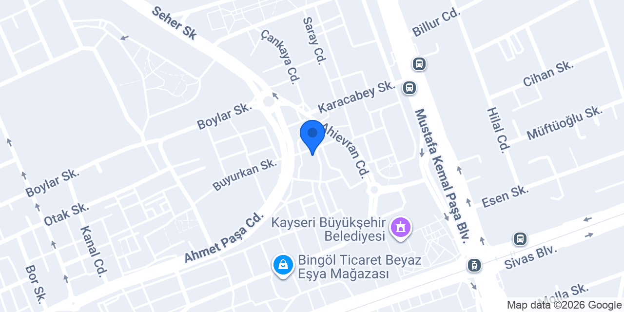 Yapı Kredi - Erciyes Şubesi konumu