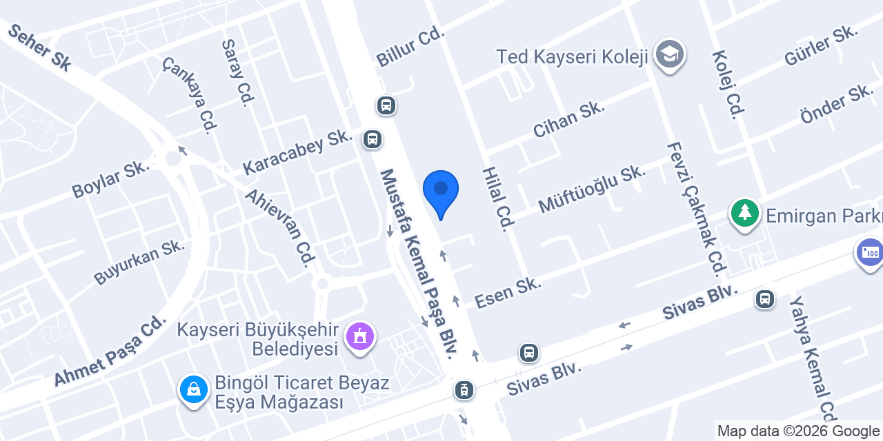 Kayseri Kış Bahçesi konumu