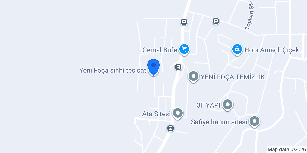 Yeni Foça sıhhi tesisat konumu