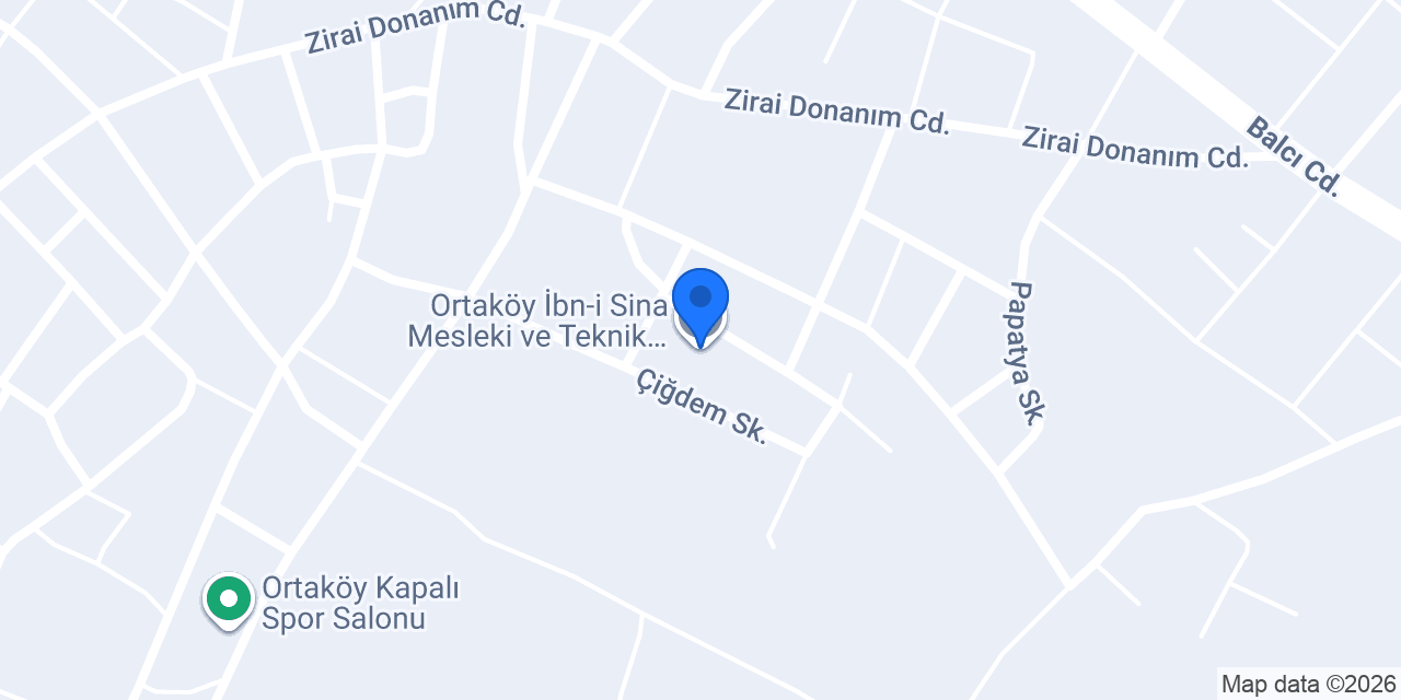 Ortaköy İbn-i Sina Mesleki ve Teknik Anadolu Lisesi konumu