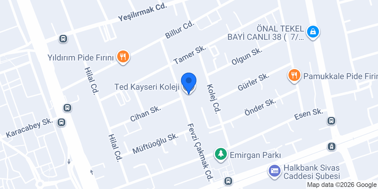 Ted Kayseri Koleji konumu