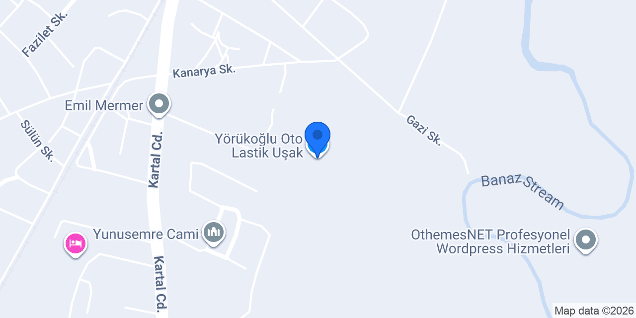 Yörükoğlu Oto Lastik Uşak konumu