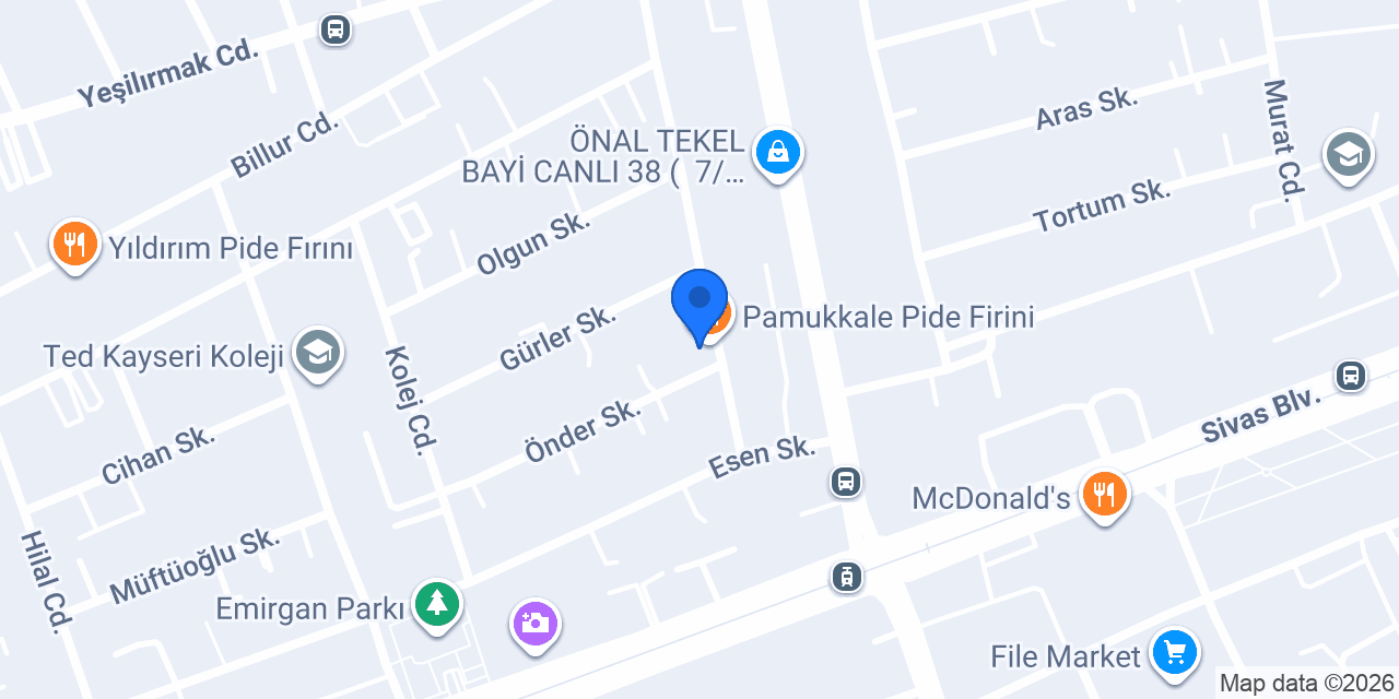 Pamukkale Pide Firini konumu