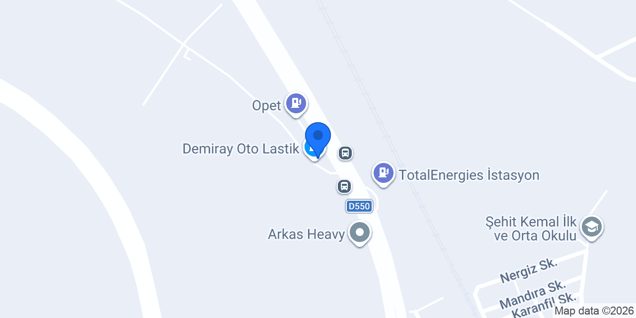 Demiray Oto Lastik konumu