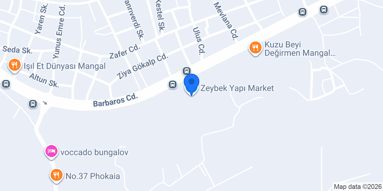 Zeybek Yapı Market konumu