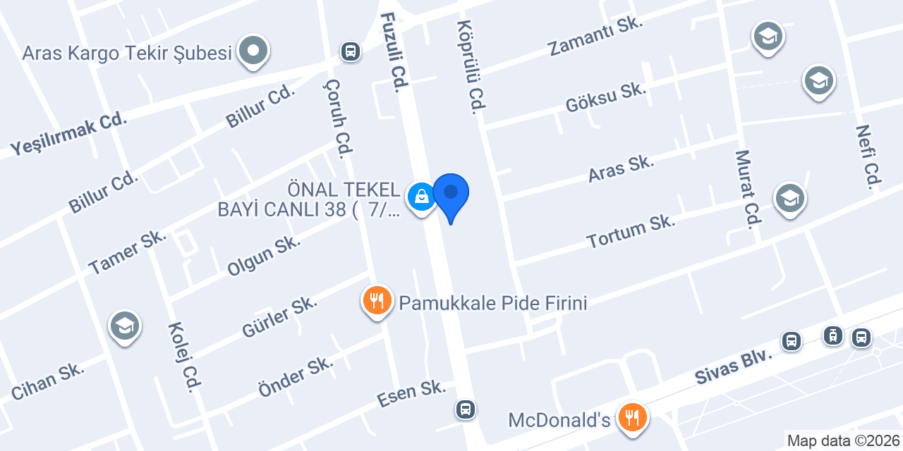 BOSTANCI TERZİ KAYSERİ konumu