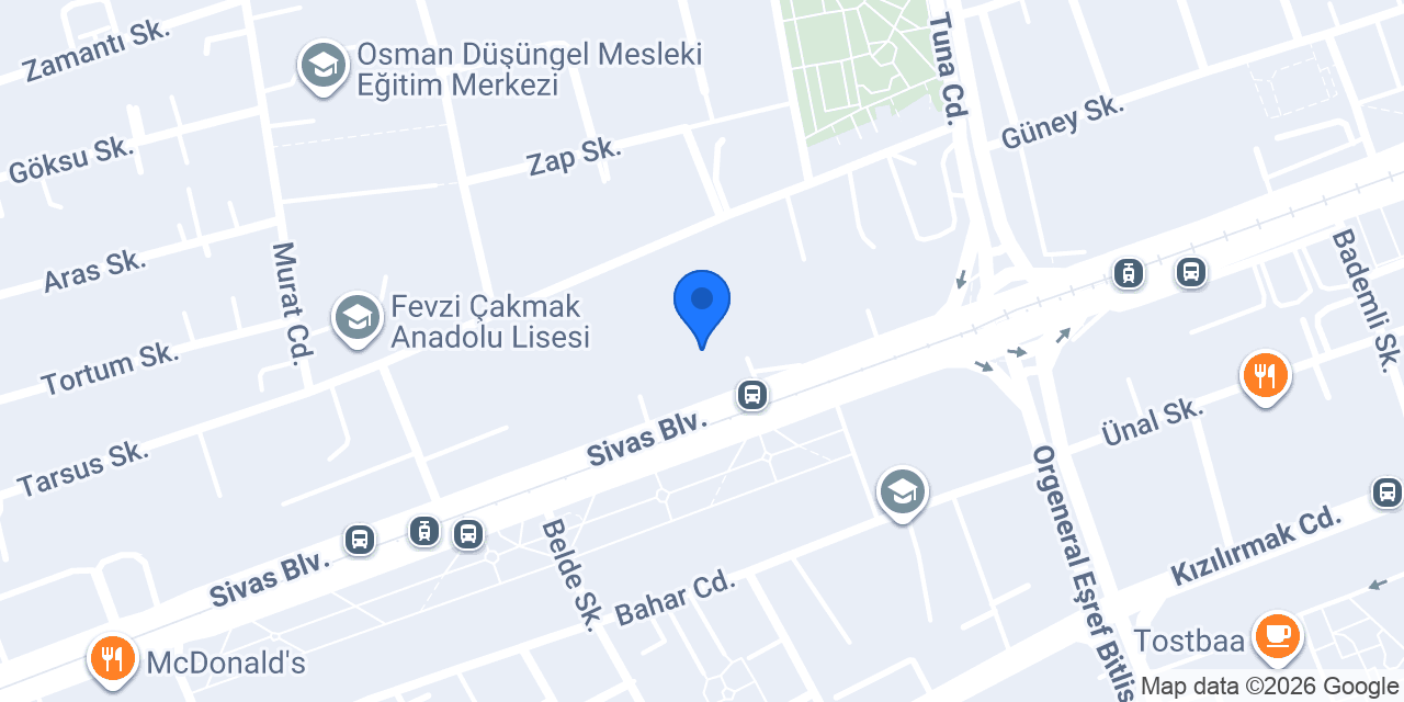 Yapı Kredi - Sivas Caddesi Şubesi konumu