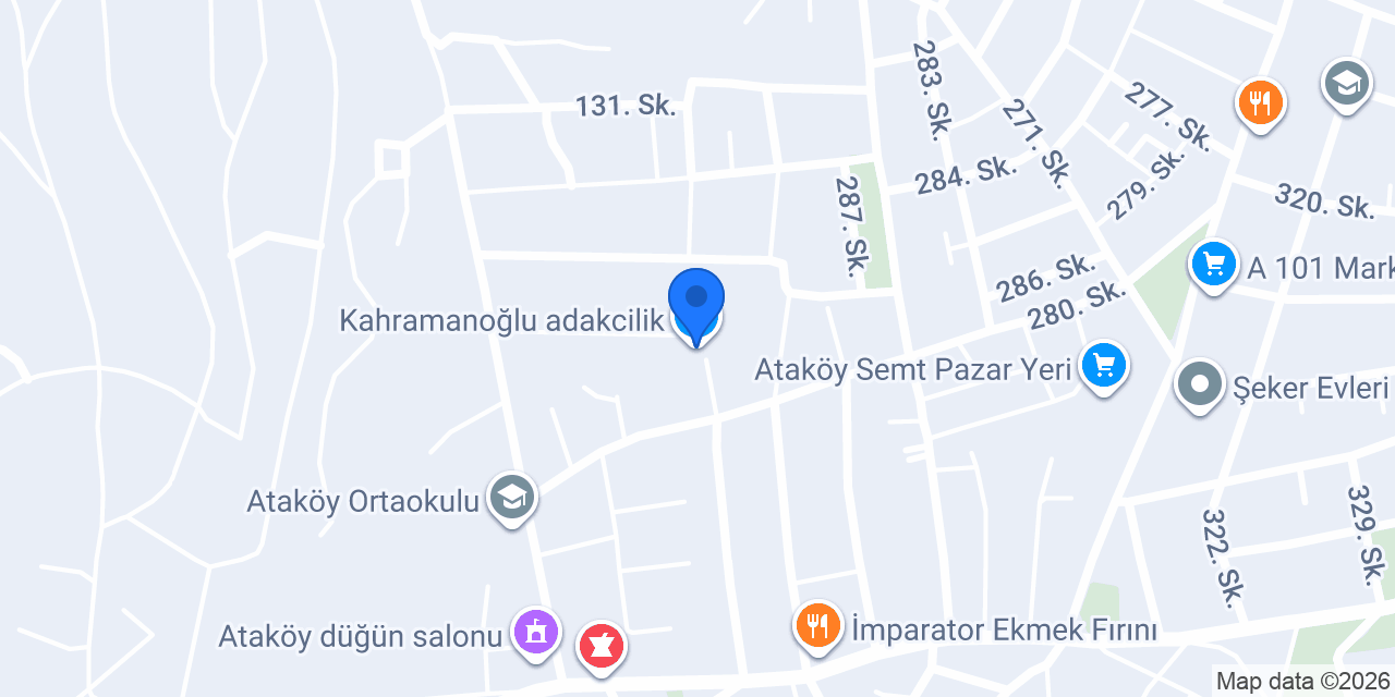 Kahramanoğlu adakcilik konumu