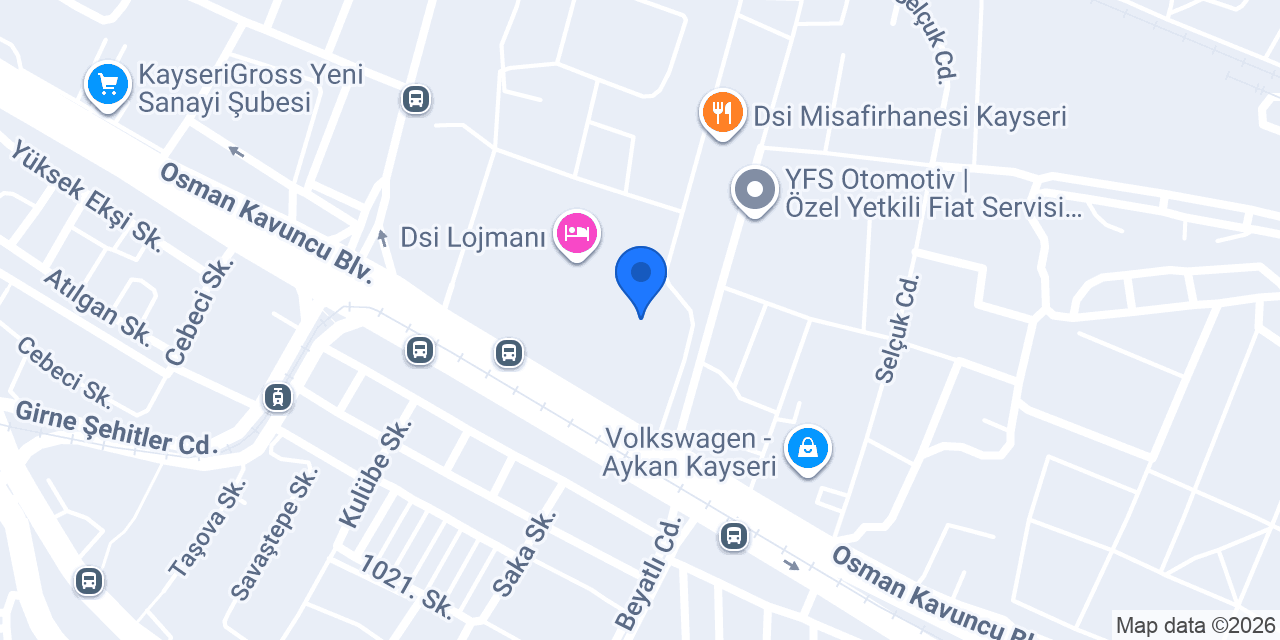 Kayseri Devlet Su İşleri konumu