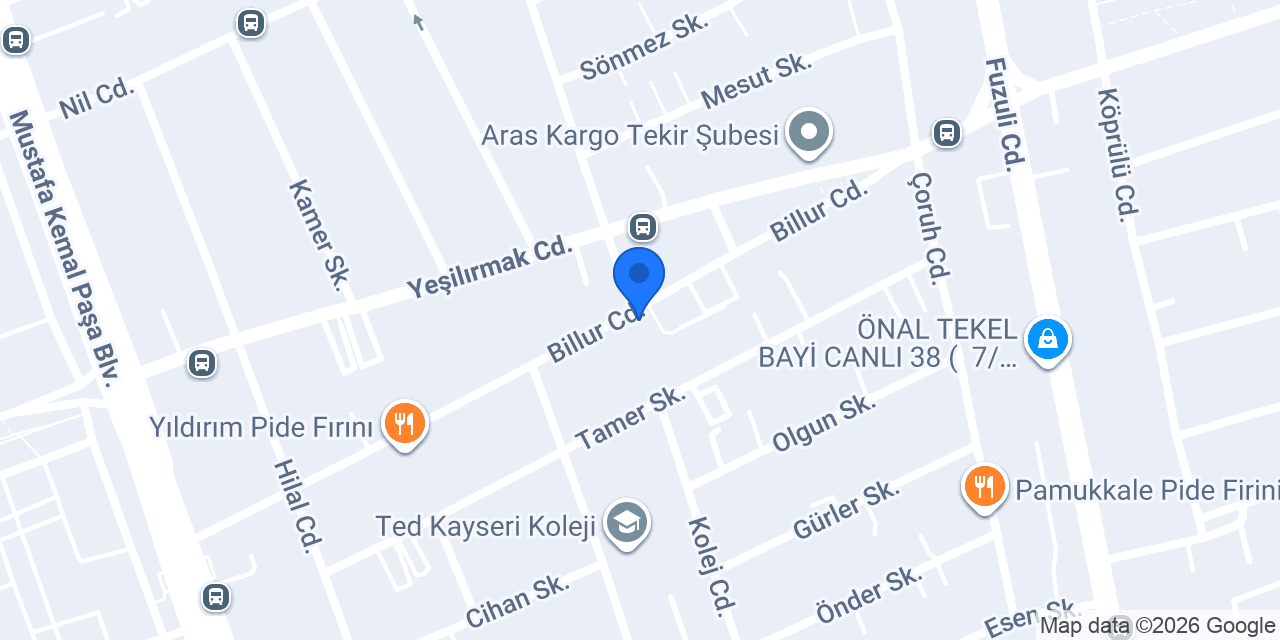 El Kardeşler Et sitesi Kasap konumu