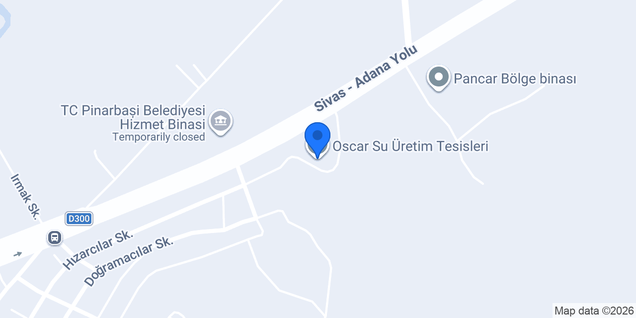 Oscar Su Üretim Tesisleri konumu
