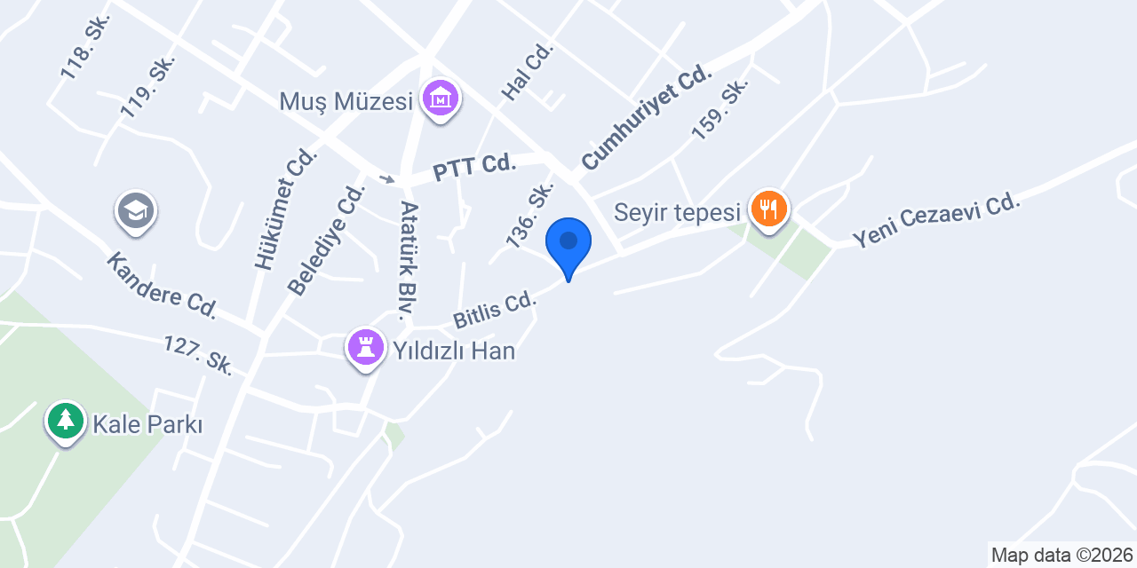 Biçerler Vinç konumu