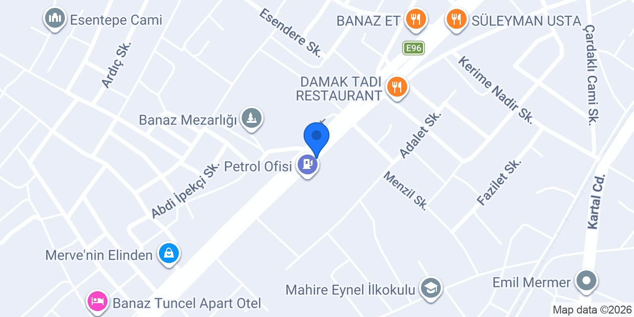 Çetin Restaurant konumu