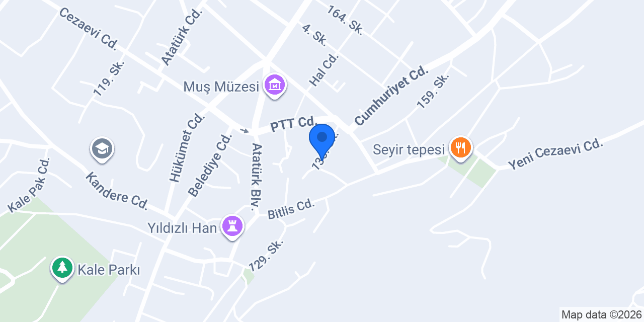 Muş Av Bayii konumu