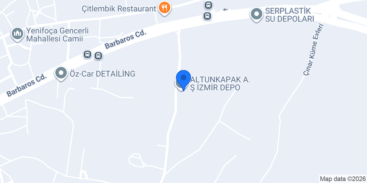 ALTUNKAPAK A.Ş İZMİR DEPO konumu