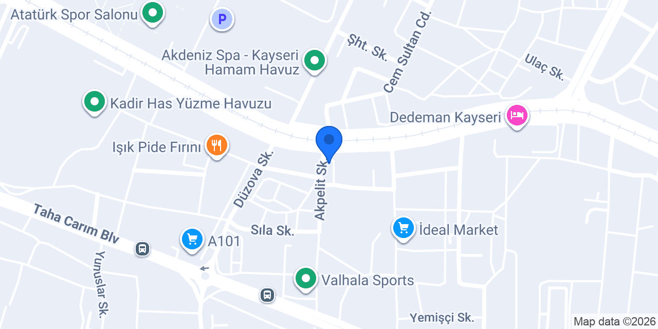 İncesu Otomotiv konumu