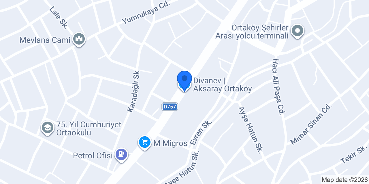 Divanev | Aksaray Ortaköy konumu