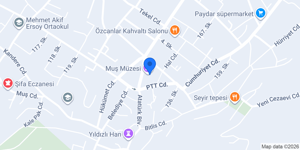 Muş Müzesi konumu