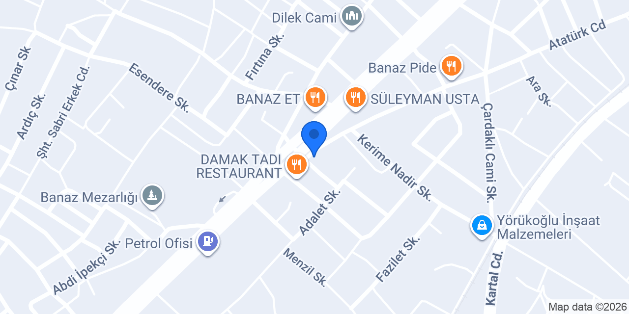 Köksal Oto Lastik konumu