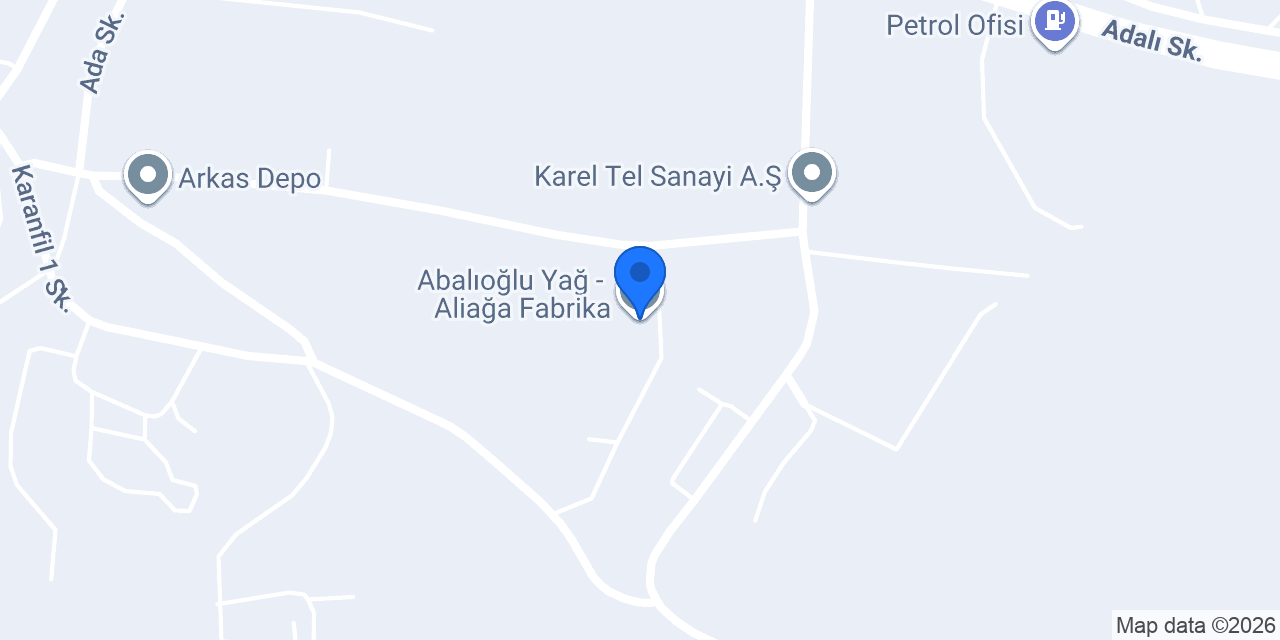 Abalıoğlu Yağ - Aliağa Fabrika konumu