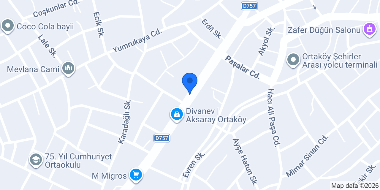 UDK ORTAKÖY ŞUBESİ konumu