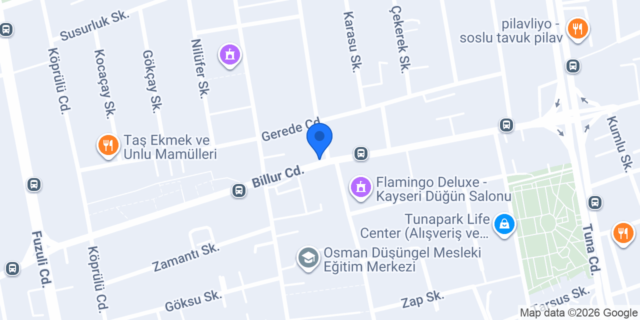 Billur Eczanesi konumu