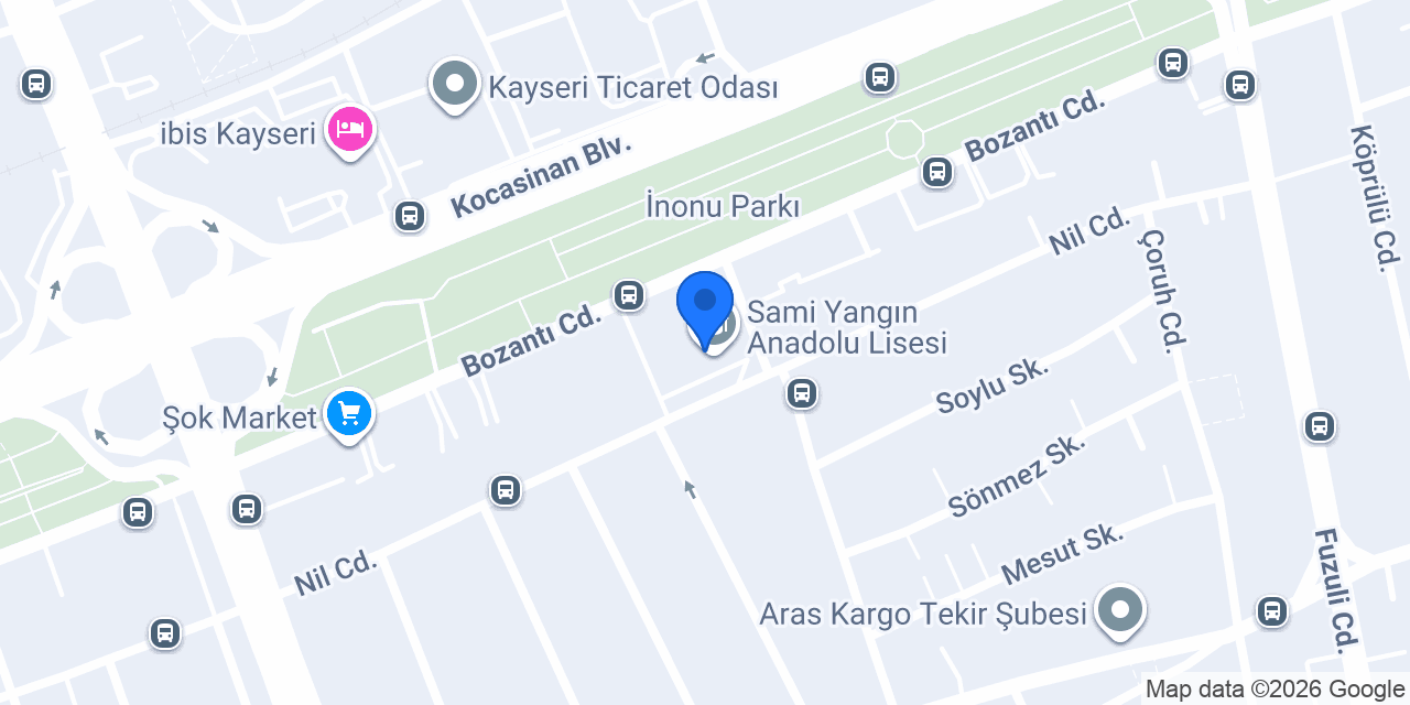 Sami Yangın Anadolu Lisesi konumu