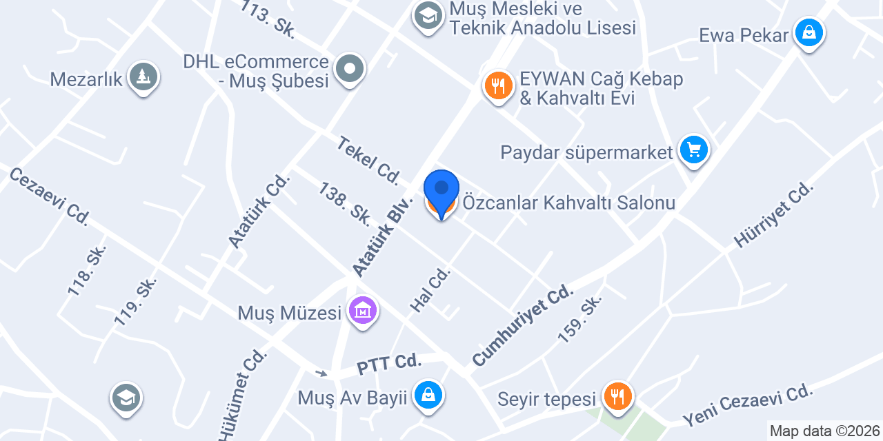 Özcanlar Kahvaltı Salonu konumu