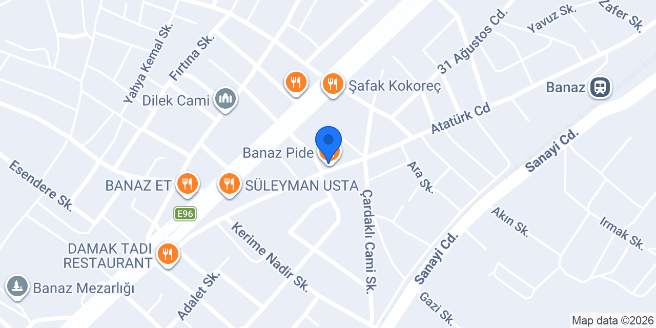 Banaz Pide konumu