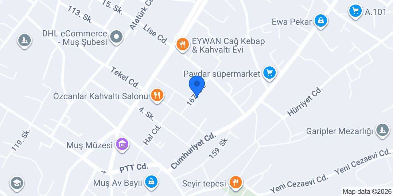 Muş kahvaltı salonu konumu