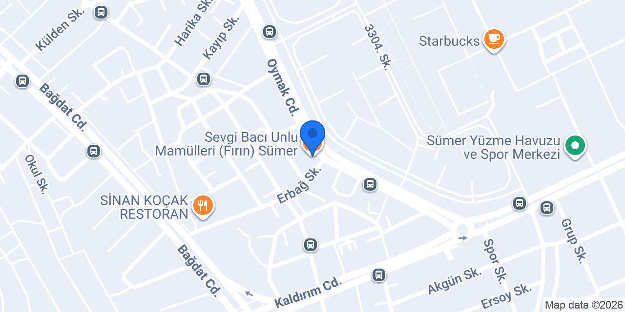 Sevgi Bacı Unlu Mamülleri (Fırın) Sümer konumu